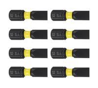 TA-VIGOR Lot de 8 embouts de tournevis à fente SL6, tige hexagonale de 6,35 mm de long, embouts hexagonaux magnétiques à tête plate en acier S2 pour assemblage de meubles, réparation à faire soi-même