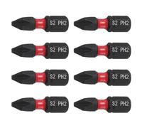 TA-VIGOR Lot de 8 embouts de tournevis cruciformes PH2, tige hexagonale de 6,35 mm de long, embouts hexagonaux magnétiques à tête cruciforme, embouts de tournevis hexagonaux en acier S2 pour