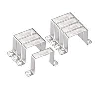 TA-VIGOR Lot de 8 supports en forme de U, 60 mm x 60 mm en acier inoxydable, support en acier inoxydable pour tuyau, pinces de conduit robustes pour barre de fermeture de porte, fixation de tuyau et