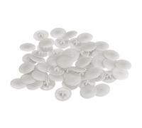 TA-VIGOR Lot de 80 cache-vis décoratifs en plastique à clipser pour écrous de verrouillage à cames Phillips - 16,7 x 4,3 mm - Gris clair