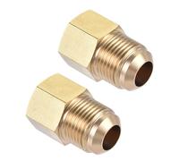 TA-VIGOR Raccord de tuyau en laiton, 1/2 SAE évasé mâle vers filetage femelle SAE 3/8, adaptateur évasé en laiton pour air, tuyau de gaz, réfrigération, CVC, 1 pièce