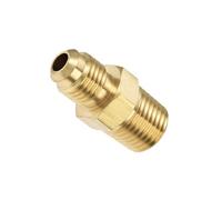 TA-VIGOR Raccord de tuyau hexagonal en laiton, mâle évasé 1/4 SAE vers filetage femelle 1/4 NPT, adaptateur de tuyau pour climatisation et réfrigération
