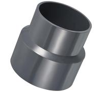 TA-VIGOR Raccord réducteur en PVC, 110 mm x 90 mm, raccord adaptateur de tuyau, réducteur de conduit pour la construction d'approvisionnement en eau, 1 pièce et gris