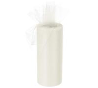 TA-VIGOR Rouleau de ruban en tulle pastel de 15,2 cm x 22,9 m pour emballage cadeau, nœud tutu, Noël, fête d'anniversaire, mariage, loisirs créatifs, décoration - Beige