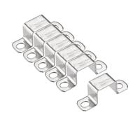 TA-VIGOR Support de Connecteur en Forme de U 22 x 27mm en Acier Inoxydable 304 pour Porte Fermée, Support de Barre Canal 6 pièces