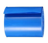 TA-VIGOR Tube en PVC thermorétractable pour piles, 65 mm Largeur Gaines plates pour piles, 5 m de long Bonne isolation Tube thermorétractable pour piles 18650 21700 AA AAA, Bleu