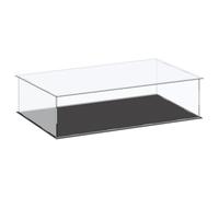 TA-VIGOR Vitrine D'Exposition en Acrylique Clair 40 x 20 x 10cm - Boîte De Présentation À Monter avec Socle Noir - Protection Anti-Poussière pour Figurines, Jouets Et Rangement Domicile