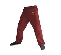 TA0 Pantalon Kung Fu Pantalon Arts Martiaux Bordeaux Kimono Homme et Femme Coton 100% (Kung Fu, Bordeaux, L)