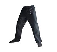 TA0 Pantalon Kung Fu Pantalon Arts Martiaux Noir Kimono Homme et Femme Coton 100% (Kung Fu, Noir, XXL)