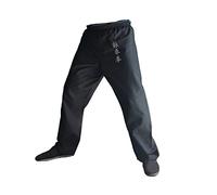 TA0 Pantalon Wing Chun Pantalon Arts Martiaux Noir Kimono Homme et Femme Coton 100% (Wing Chun, Noir, XXL)
