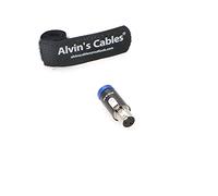 TA3F Mini XLR Femelle 3 Broches Connecteur d'origine | Low-Profile pour Câble de Microphone Audio |Alvin's Cables|Bleu