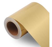 Taaizau Bordure de papier peint doré brossé à décoller et à coller, papier peint imperméable en PVC amovible pour cadre miroir, carreaux de cuisine, armoire et décoration d'intérieur (10m x 10cm)