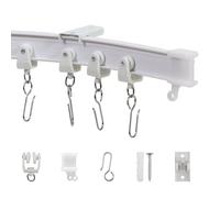 Taaizau Tringle à rideaux flexible pour plafond, tringle à rideaux courbée pour montage au plafond, séparateur de pièce pliable pour l'intimité du salon et de la salle de bain (3 mètres)