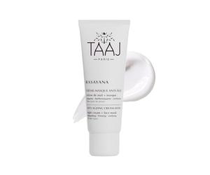 TAAJ | Crème-Masque Anti-Âge - MAHARANI | Peau repulpée, Rides comblées, Fermeté rebondie | 5 Huiles Précieuses et Acide Hyaluronique | Vegan, Cruelty Free, Fabriqué en France | 75 ml