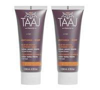 TAAJ | Gelée de Douche Cassis Abhyanga | Vertus Anti-Oxydant | Nettoie la Peau en Douceur | La peau est Délicatement Parfumée | Fabriqué en France | Vegan | CrueltyFree | Lot de 2x 200ml