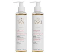TAAJ | Huile Démaquillante - HIMALAYA | Soin en profondeur Nettoyant & Hydratant | Nettoie & Élimine les impuretés | Peau nette, douce & apaisée | Tous types de peaux | Vegan | Lot de 2x 200ml
