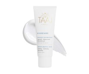 TAAJ | Masque Hydratant Visage - KASHEMIRE | Hydratation intense, Éclat immédiat, Confort désaltère | Eau de Rose, Aloe Vera, Concombre, Calendula | Vegan, Cruelty Free, Fabriqué en France | 75 ml