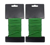 Taasmoog Lot de 2 attaches souples en plastique pour plantes grimpantes, arbustes et fleurs - 2,5 mm de diamètre - Vert - 10 m