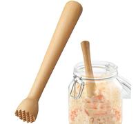 Taasmoog Presse-purée traditionnel en bois de hêtre, idéal pour le kimchi, la choucroute et la fermentation - Marron
