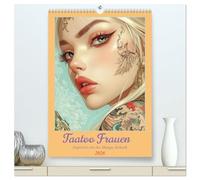 Taatoo Frauen - Inspiriert von der Manga-Ästhetik (hochwertiger Premium Wandkalender 2026 DIN A2 hoch), Kunstdruck in Hochglanz: Taatoo Kunst auf der Haut
