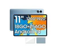 Blackview Tab 9 WiFi Tablette Tactile 10.95" 1200*1920 1080P FHD Android 14 18Go+256Go-SD 1To 8200mAh Widevine L1 Mode PC WPS - Bleu