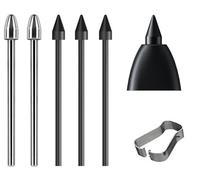 Tab S6 Lite/S7/S8/S9/S10, pointes de rechange pour Samsung Galaxy Tab S6 Lite/S7/S8/S9/S10 Stylet All Verison Stylus S Pen pointes de rechange + pince à épiler (2 x métal + 3 x pointes souples - Noir)