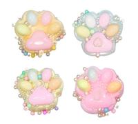 Taba Lot de 2 jouets à écraser (4 modèles aléatoires, 2 pièces) - Pattes de chat mignonnes - Jouet anti-stress pour enfants, adolescents et adultes