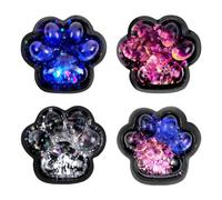 Taba Squishy Lot de 4 jouets pour presser la patte de chat, Fufu Squishy anti-stress, doux Squishy chat pour enfants et adultes, jouet sensoriel pour détente et anxiété