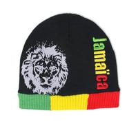 Tabac du Bassigny Bonnet Jamaïque Rasta avec Lion, Tricolore Vert-Jaune-Rouge, 100% Acrylique
