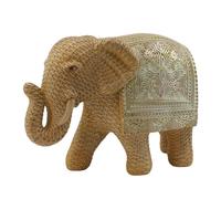 Tabac du Bassigny Éléphant Décoratif façon Rotin, 29,5 cm, Style Naturel
