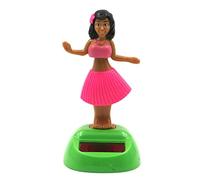 Tabac du Bassigny Figurine Solaire Mobile - Danseuse Hawaïenne Rose
