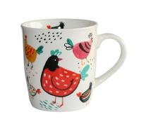 Tabac du Bassigny Mug en Grès Poppy 325ml - Design Poules Colorées et Ludiques | Tasse à Café Originale, Compatible Lave-Vaisselle & Micro-Ondes