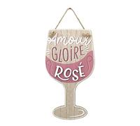 Tabac du Bassigny Plaque Verre de Vin en Bois - Rosé