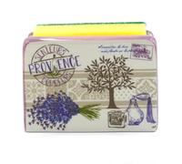 Tabac du Bassigny Porte Éponge en céramique décoré - Collection Senteurs de Provence - 12 x 9 cm