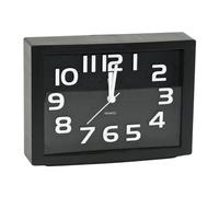 Tabac du Bassigny Réveil Quartz Silencieux à Pile - Coloris Noir - 15 x 11 cm