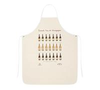 Tabac du Bassigny Tablier de Cuisine Grands Vins de Bourgogne, 100% Coton, Beige, 75 x 85 cm