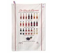 Tabac du Bassigny Torchon Les Vins de Provence, 100% Coton, 50 x 70 cm, Fabriqué en France