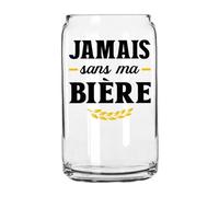 Tabac du Bassigny Verre à bière en forme de canette - texte humoristique - 44 cl