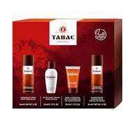 Tabac Original - Quattro Set - Original depuis 1959 - Doux pour la peau - Parfum original - Sensation de fraîcheur - 50 ml de lotion après-rasage, gel douche, déodorant et mousse pour la peau