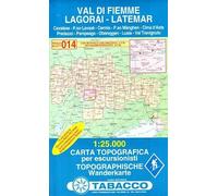 Tabacco Wandern 1 : 25 000 Val Di Fiemme, Lagorai, Latemar