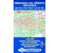 Tabacco Wandern 1 : 25 000 Vinschgau -Mals - Sesvenna / Val Venosta - Malles