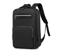 TABAGFKFNV Sac à dos unisexe multifonction avec fermeture éclair résistante, en nylon, idéal for les voyages et les activités de plein air, avec carnet d'adresses professionnel.(Black)