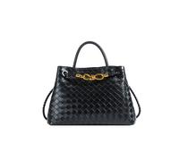 TABAGFKFNV Sac fourre-tout tissé à boucle en corde, sac messager portable rétro for femme, polyvalent et simple(Black)