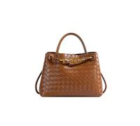 TABAGFKFNV Sac fourre-tout tissé à boucle en corde, sac messager portable rétro for femme, polyvalent et simple(Brown)