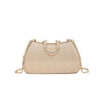 TABAGFKFNV Sparkling Small Bag Women's Versatile Chain Single Shoulder Diagonal Straddle Evening Bags(Gold)
