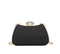 TABAGFKFNV Vintage Chain Women's Dinner Party Clutch Purse Adjustable Shoulder Strap Underarm Formal Handbag(Black)