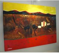 TABARCA - Tableau Pierre Gimenez Multicolore