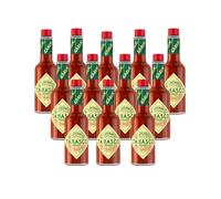 TABASCO® Garlic Cayenne Sauce pimentée 12x60 ml - Sauce douce à l’ail & piment Cayenne, idéale pour pizza, pâtes, viande & en-cas