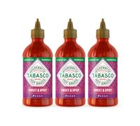 TABASCO Sauce d'Assaisonnement, Pack de 3 Bouteilles Squeeze, 3 x 256ml, Volume Total 768ml, 17.5x6x18.5cm (Sweet & Spicy)