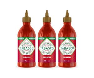 TABASCO Sauce d'Assaisonnement, Pack de 3 Bouteilles Squeeze, 3 x 256ml, Volume Total 768ml, 17.5x6x18.5cm (Sriracha)